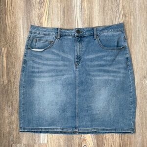 Gibson Ladimer Denim Pencil Skirt